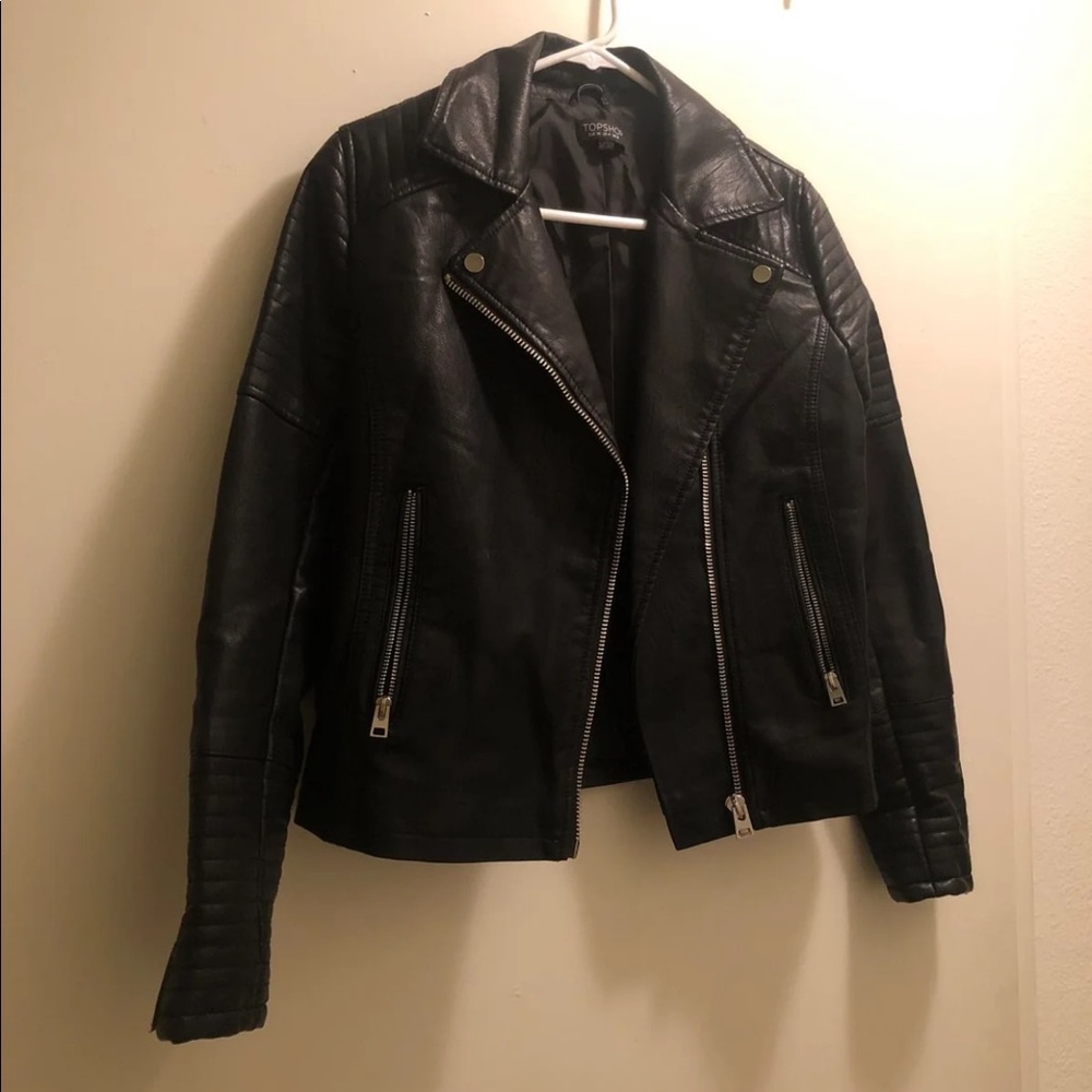 TOPSHOP black faux leather jacket